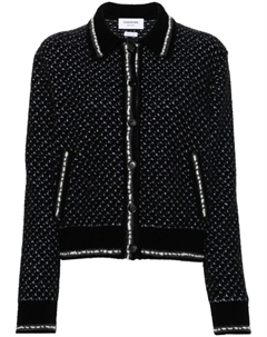 Бомбер с косым воротником, черный Thom browne