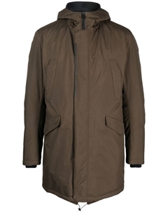 Куртка с капюшоном и потайной застежкой, зеленый Herno