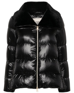 Пуховик с меховым воротником, черный Herno