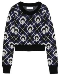 Свитер Moon с узором аргайл, черный Marine serre