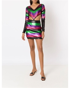 Полосатая юбка с пайетками, мультиколор Amir slama