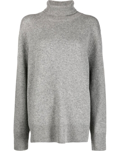 Длинный джемпер с высоким воротником, серый The row