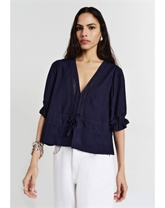 Блуза RICAMO A JOUR, синий Calliope