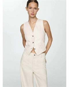 Жилет, кремовый Mango