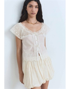 Блуза PRETTY, кремовый Mango