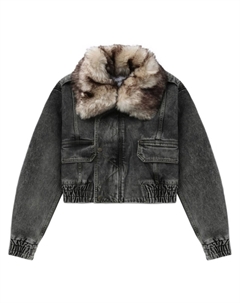 Укороченный твидовый бомбер, черный Vaquera