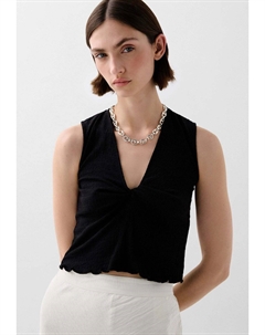 Топ WRINKLE CHESTKNOT TEE - Blouse, черный Scalpers