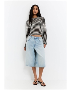 Свитер STRIPED BIAS CUT, бежевый Pull & bear