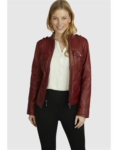 Кожаная куртка, темно-красный Bugatti