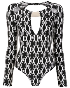 Боди с принтом, черный Amir slama