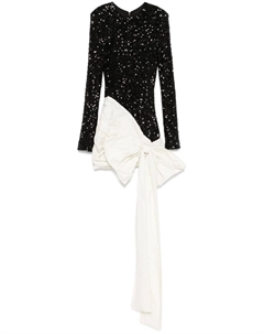 Мини-платье с бантом и пайетками, черный Rotate birger christensen