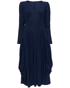 Платье миди с длинными рукавами, синий High