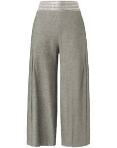 Широкие укороченные брюки, серый Genny