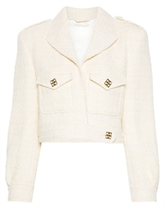 Укороченный твидовый жакет, нейтральный цвет Givenchy