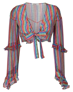 Укороченный топ с графичным принтом, разноцветный Amir slama