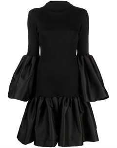 Платье миди с баской, черный Marques almeida