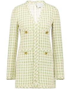 Твидовое платье-блейзер в клетку, зеленый Giambattista valli