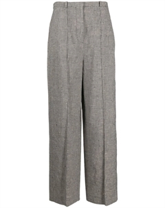 TOTEME брюки в ломаную клетку с завышенной талией, нейтральный цвет Toteme