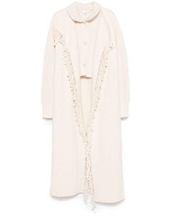 Пальто с бахромой и ребристыми деталями, нейтральный цвет Frame