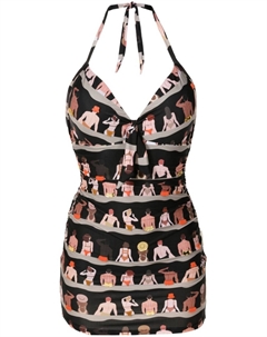 Купальник с графичным принтом, черный Amir slama