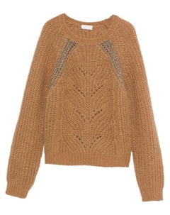 Свитер с люрексом, коричневый Liu jo