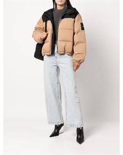 Пуховик с нашивкой-логотипом, нейтральный цвет Alexander wang