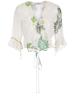 Блузка с оборками и принтом, бежевый Amir slama