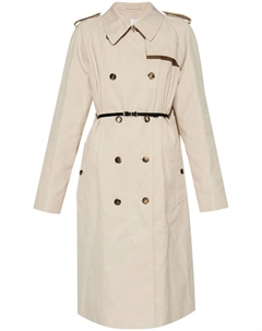 Двубортный тренчкот с поясом, нейтральный цвет Givenchy