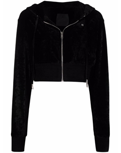 Укороченное бархатное худи, черный Givenchy