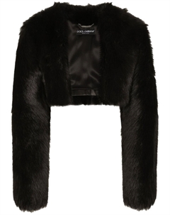 Укороченная шуба, черный Dolce&gabbana