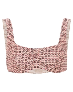 Твидовый бюстгальтер-бралетт, розовый Amiri
