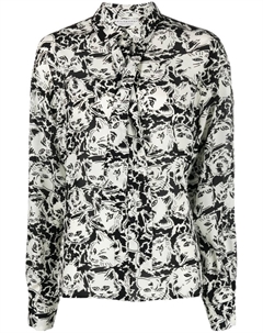 Шелковая рубашка Cat Mania, черный Philosophy di lorenzo serafini