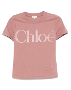 Футболка с логотипом, розовый Chloe