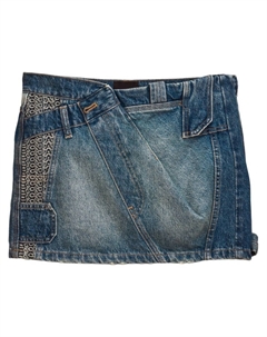 Джинсовая юбка в технике пэчворк, синий Marc jacobs