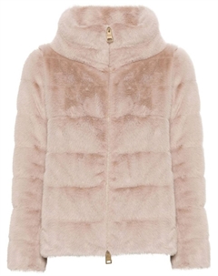 Шуба из искусственного меха на молнии, нейтральный цвет Herno