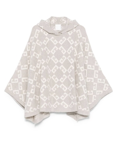 Пончо с капюшоном и логотипом Givenchy