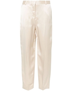 TOTEME атласные брюки с заниженной талией, нейтральный цвет Toteme