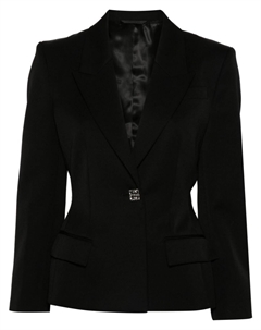 Шерстяной блейзер с пуговицами 4G Liquid, черный Givenchy