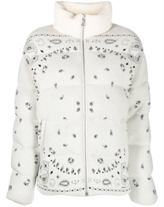 Пуховик на молнии, нейтральный цвет Alanui