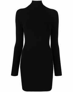 Платье вязки интарсия с логотипом, черный Alexander wang