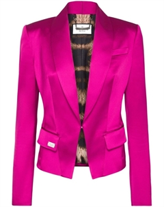 Однобортный атласный блейзер Sartorial, розовый Philipp plein