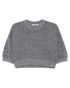 Укороченная футболка с тисненым логотипом, серый Alexander wang