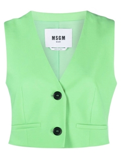 Жилет строгого кроя, зеленый Msgm