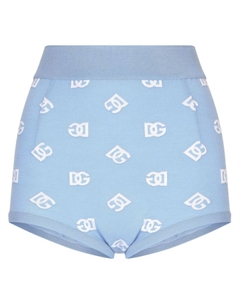 Короткие шорты с вышитым логотипом, синий Dolce&gabbana