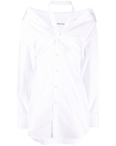 Платье-рубашка с открытыми плечами, белый Alexander wang