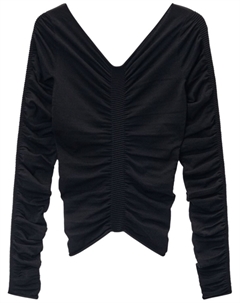 Пуловер с оборками, черный Alexander wang