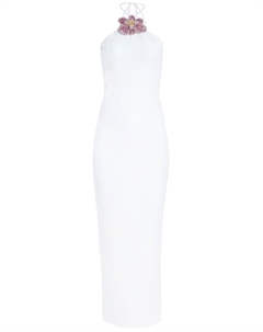 Платье Jessie со стразами и воротником-хомутом Retrofete, белый