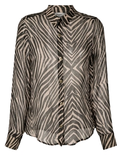 Рубашка с зебровым принтом из коллаборации с Cesca Civita, черный Amir slama