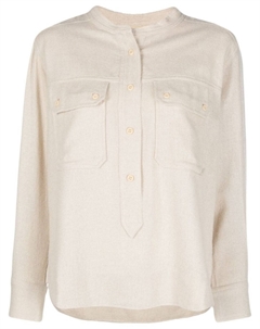 Marant Étoile рубашка без воротника, нейтральный цвет Marant etoile