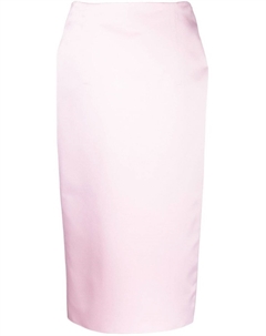 Юбка с завышенной талией и разрезом, розовый Prada